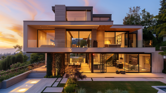 Modern Luxury House at Twilight